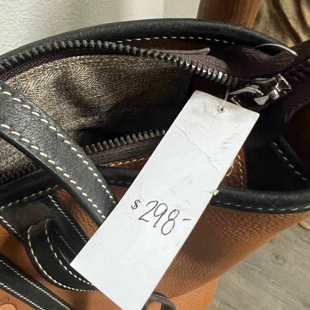 Brand new with tag Leather tote with tooled fairies - Picture 2 of 7